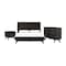 Armen Living Baly 3 Piece Acacia Queen Loft Bed and Nightstands Bedroom Set SETLFBDQN3A - alternate 1
